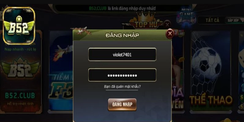 Đăng nhập B52Club dễ dàng, nhanh chóng